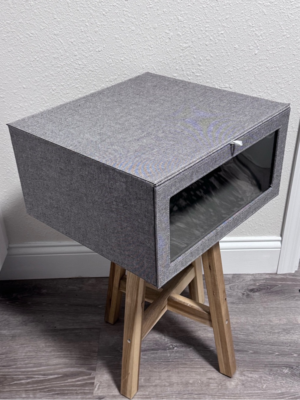 Cambridge Drop-Front Sweater Box in Grey - The Container Store EUC